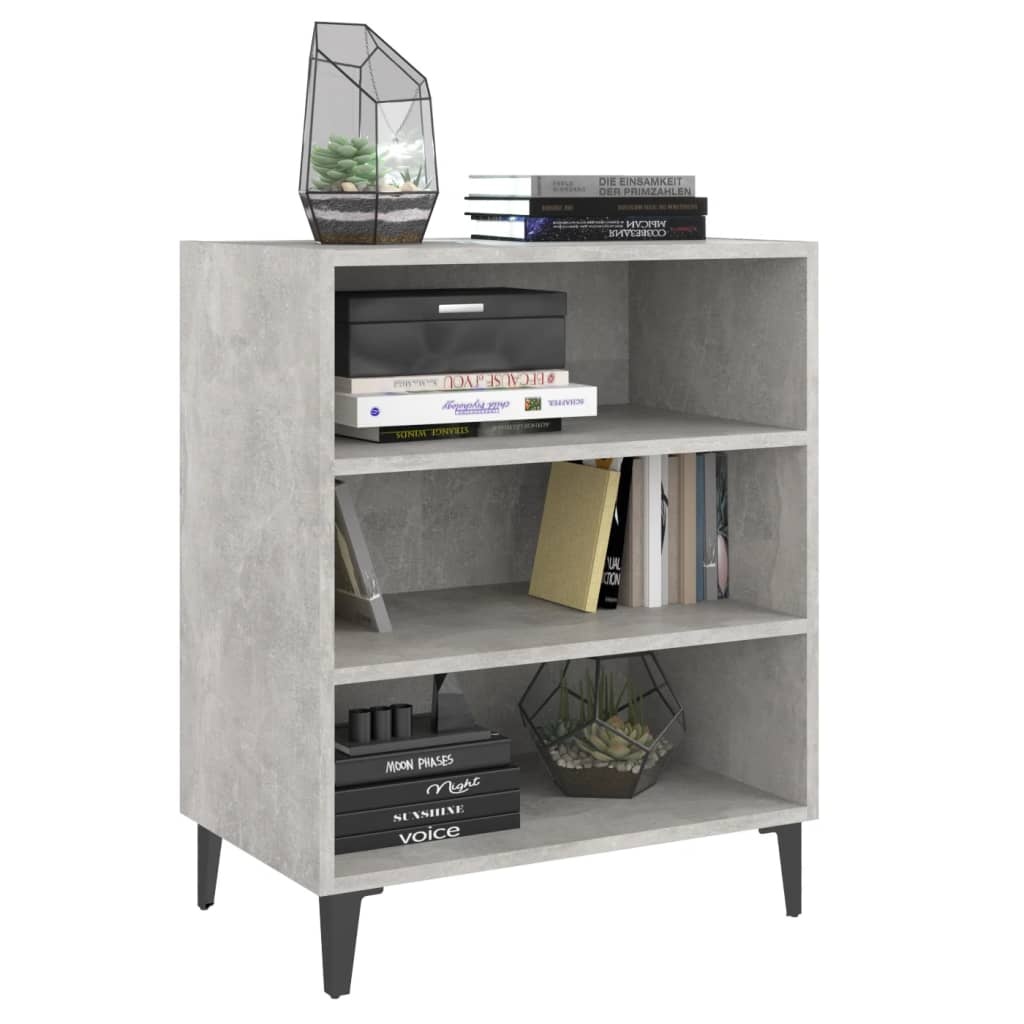 vidaXL Dressoir 57x35x70 cm bewerkt hout betongrijs