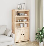 vidaXL Hoge kast 80x35x154 cm massief grenenhout