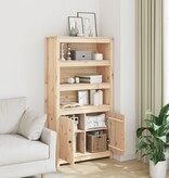 vidaXL Hoge kast 80x35x154 cm massief grenenhout