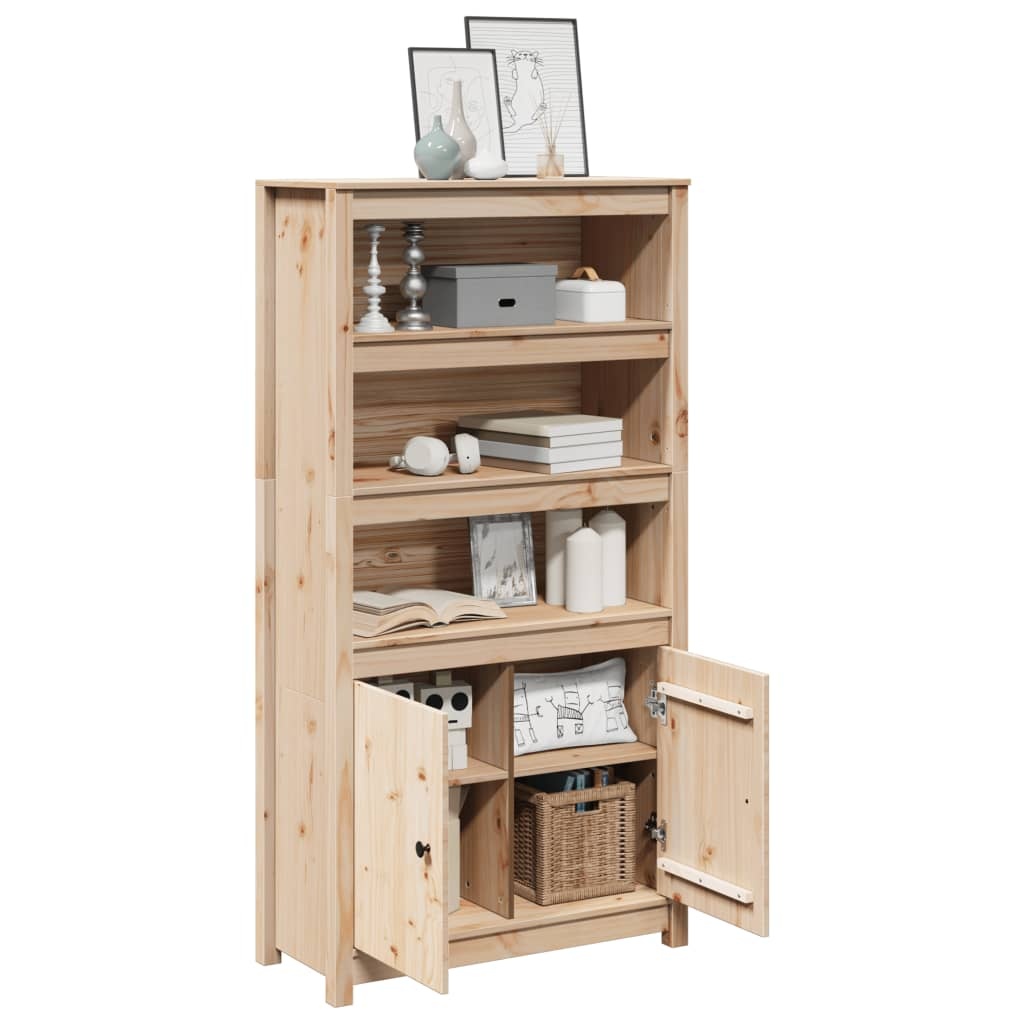 vidaXL Hoge kast 80x35x154 cm massief grenenhout