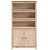 vidaXL Hoge kast 80x35x154 cm massief grenenhout