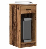 vidaXL Computertorenstandaard met lade 35x45x77 cm oud houtkleurig