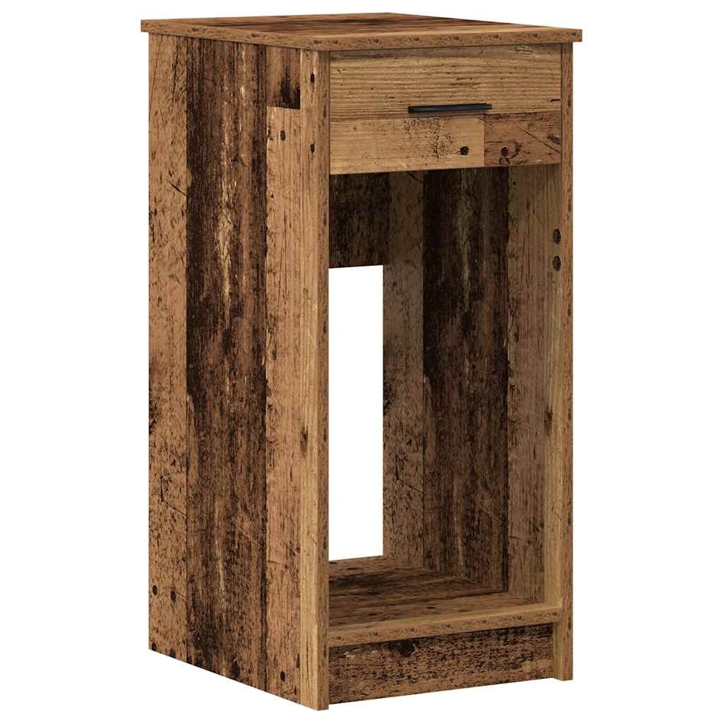 vidaXL Computertorenstandaard met lade 35x45x77 cm oud houtkleurig