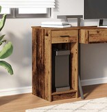 vidaXL Computertorenstandaard met lade 35x45x77 cm oud houtkleurig