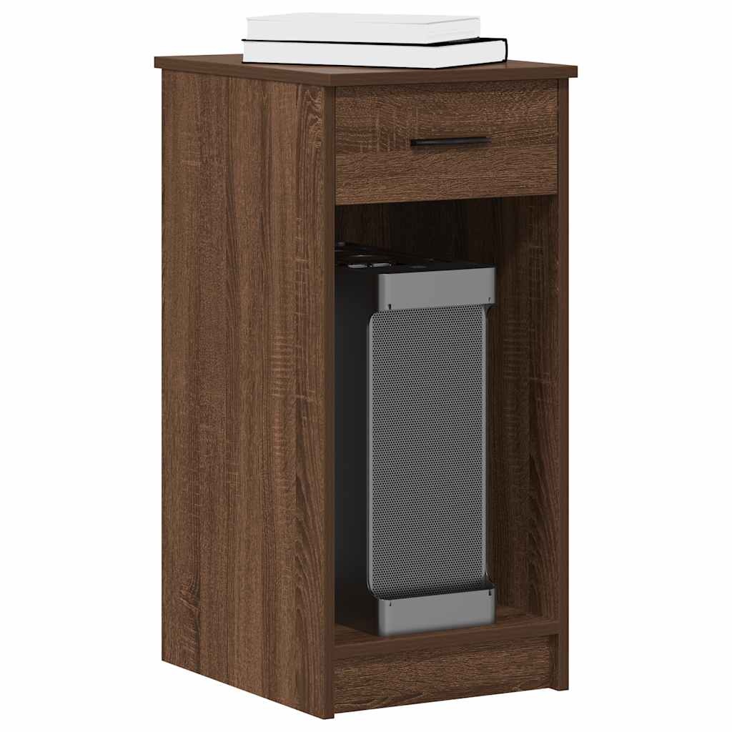vidaXL Computertorenstandaard met lade 35x45x77 cm bruin eikenkleur