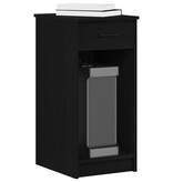 vidaXL Computertorenstandaard met lade 35x45x77 cm zwart