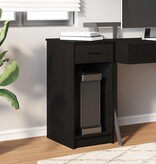 vidaXL Computertorenstandaard met lade 35x45x77 cm zwart
