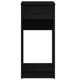 vidaXL Computertorenstandaard met lade 35x45x77 cm zwart