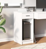vidaXL Computertorenstandaard met lade 35x45x77 cm wit