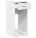 vidaXL Computertorenstandaard met lade 35x45x77 cm wit