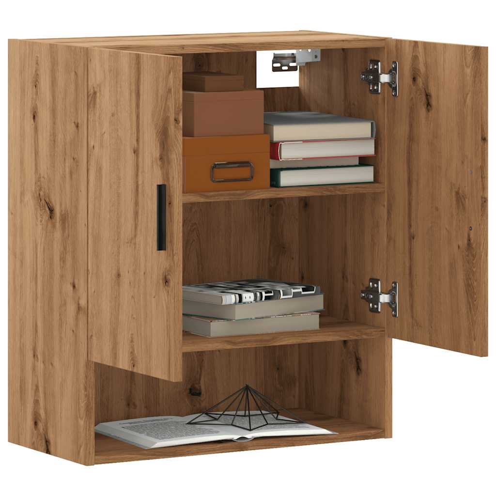 vidaXL Wandkast 60x31x70 cm bewerkt hout artisanaal eikenkleur