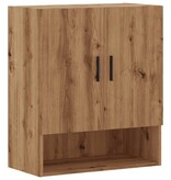 vidaXL Wandkast 60x31x70 cm bewerkt hout artisanaal eikenkleur