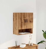 vidaXL Wandkast 60x31x70 cm bewerkt hout artisanaal eikenkleur