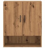 vidaXL Wandkast 60x31x70 cm bewerkt hout artisanaal eikenkleur
