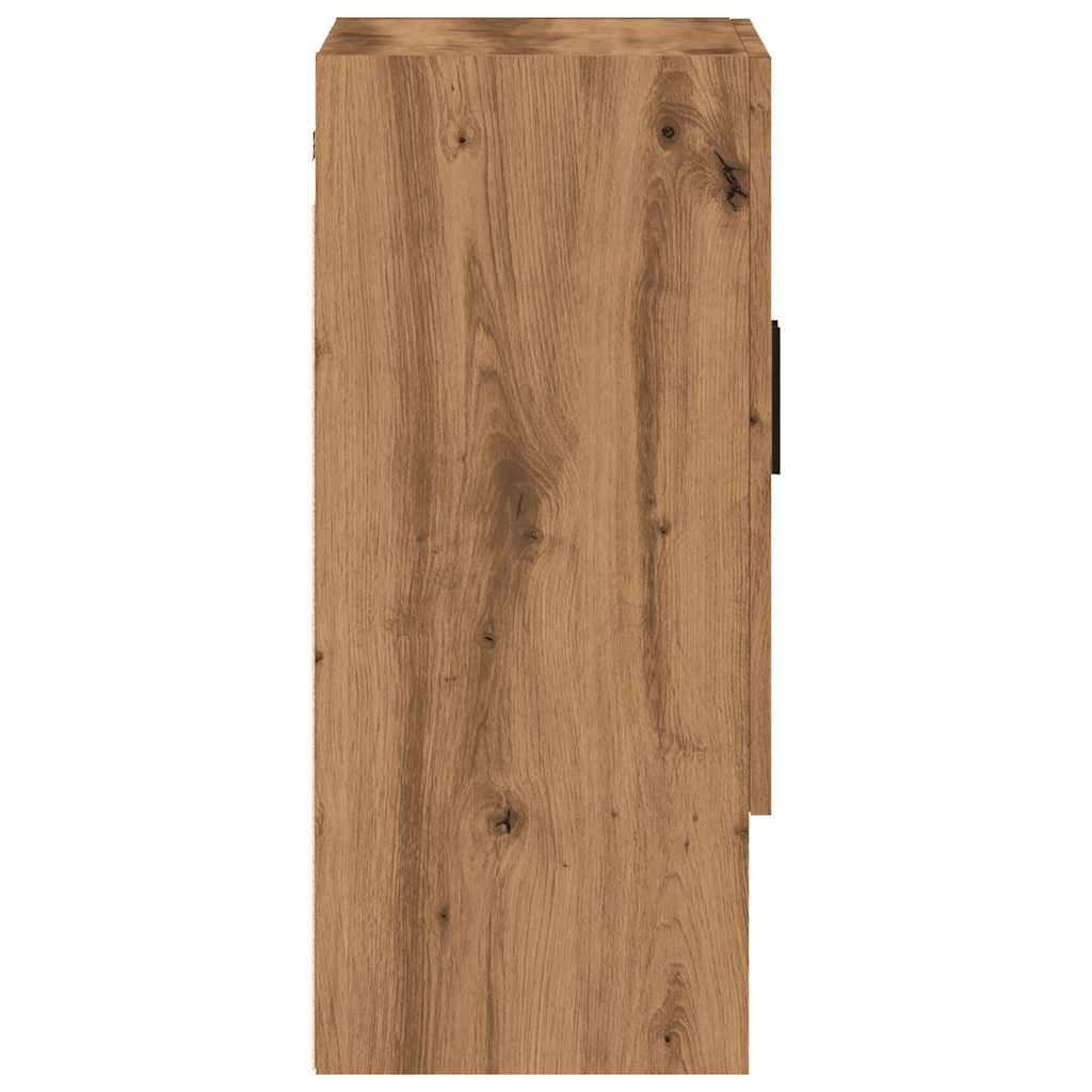vidaXL Wandkast 60x31x70 cm bewerkt hout artisanaal eikenkleur