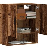 vidaXL Wandkast 60x31x70 cm bewerkt hout oud houtkleurig