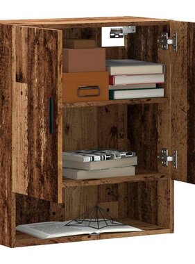 vidaXL Wandkast 60x31x70 cm bewerkt hout oud houtkleurig