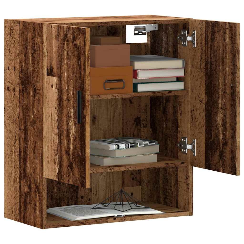 vidaXL Wandkast 60x31x70 cm bewerkt hout oud houtkleurig