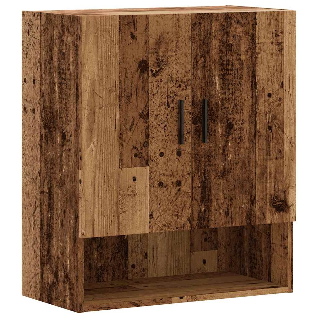 vidaXL Wandkast 60x31x70 cm bewerkt hout oud houtkleurig