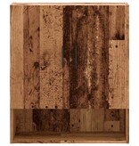 vidaXL Wandkast 60x31x70 cm bewerkt hout oud houtkleurig