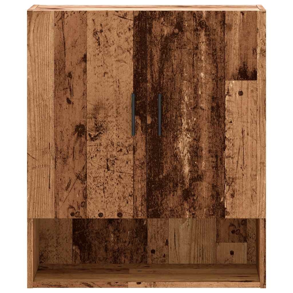 vidaXL Wandkast 60x31x70 cm bewerkt hout oud houtkleurig