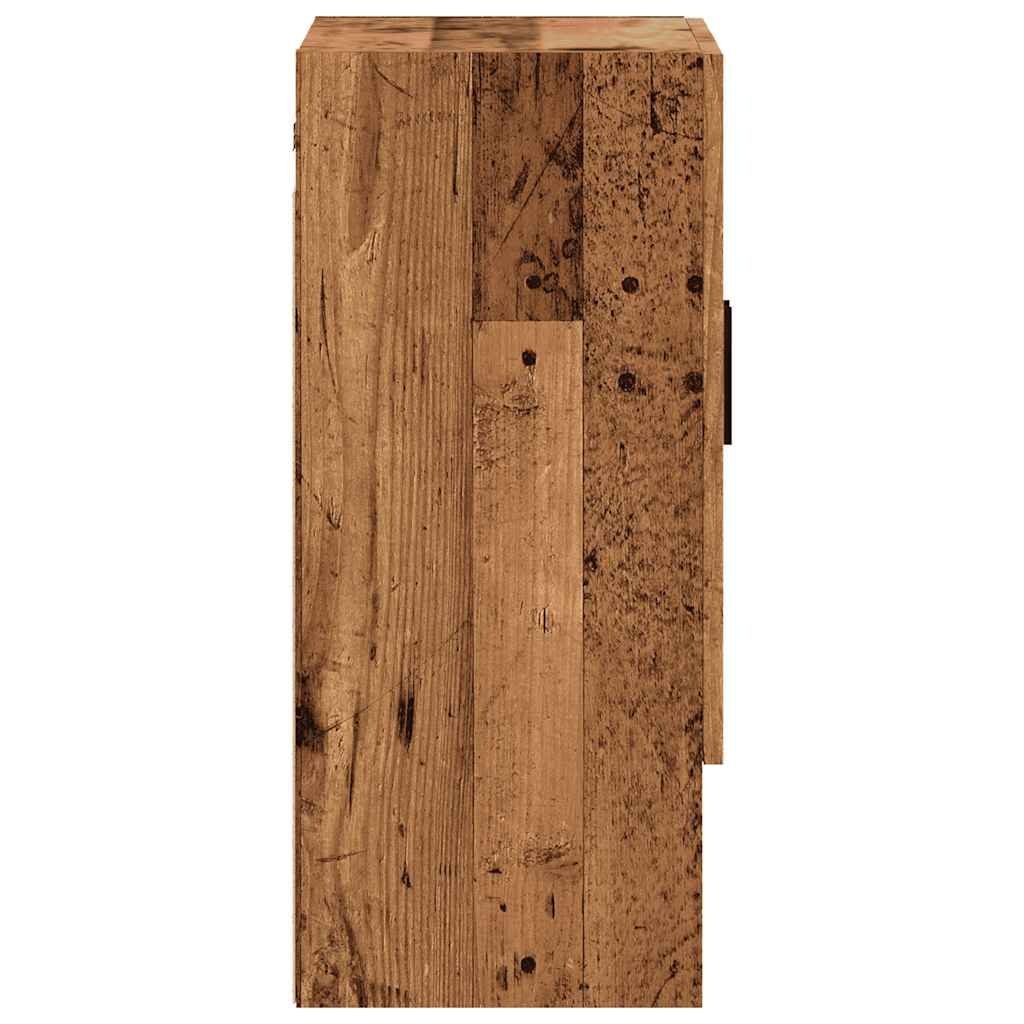 vidaXL Wandkast 60x31x70 cm bewerkt hout oud houtkleurig