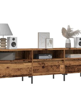 VidaXL Tv-meubel 150x30x44,5 cm bewerkt hout oud houtkleurig