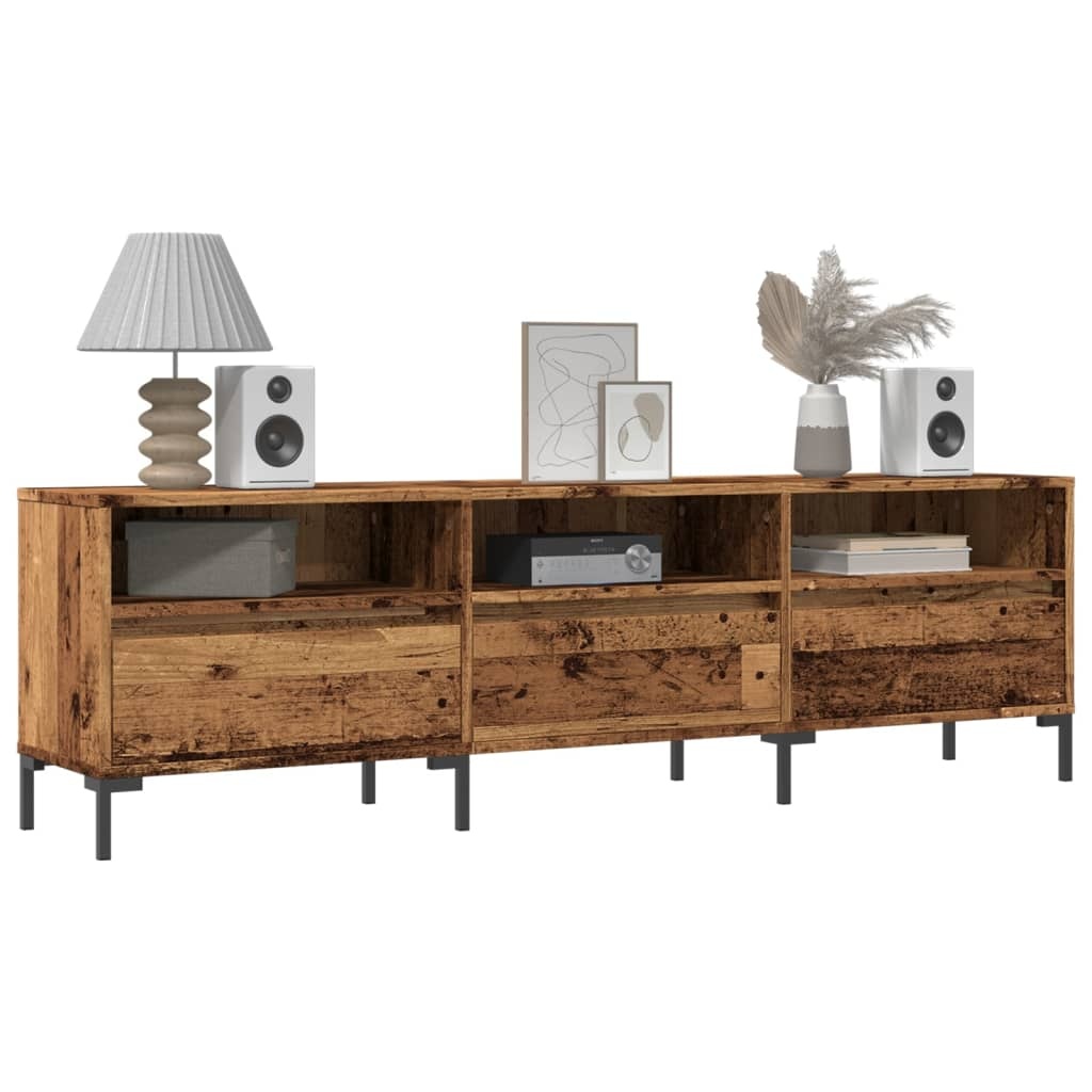 vidaXL Tv-meubel 150x30x44,5 cm bewerkt hout oud houtkleurig