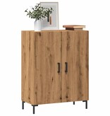 vidaXL Dressoir 69,5x34x90 cm bewerkt hout artisanaal eikenkleur