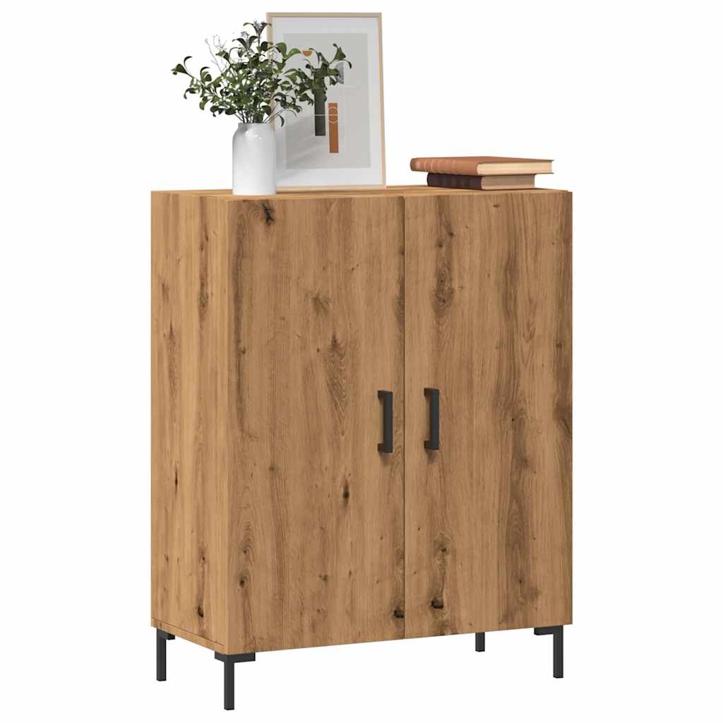 vidaXL Dressoir 69,5x34x90 cm bewerkt hout artisanaal eikenkleur