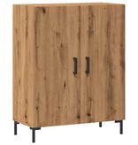 vidaXL Dressoir 69,5x34x90 cm bewerkt hout artisanaal eikenkleur