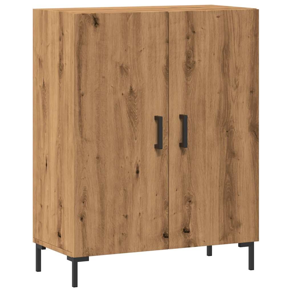 vidaXL Dressoir 69,5x34x90 cm bewerkt hout artisanaal eikenkleur