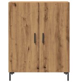 vidaXL Dressoir 69,5x34x90 cm bewerkt hout artisanaal eikenkleur