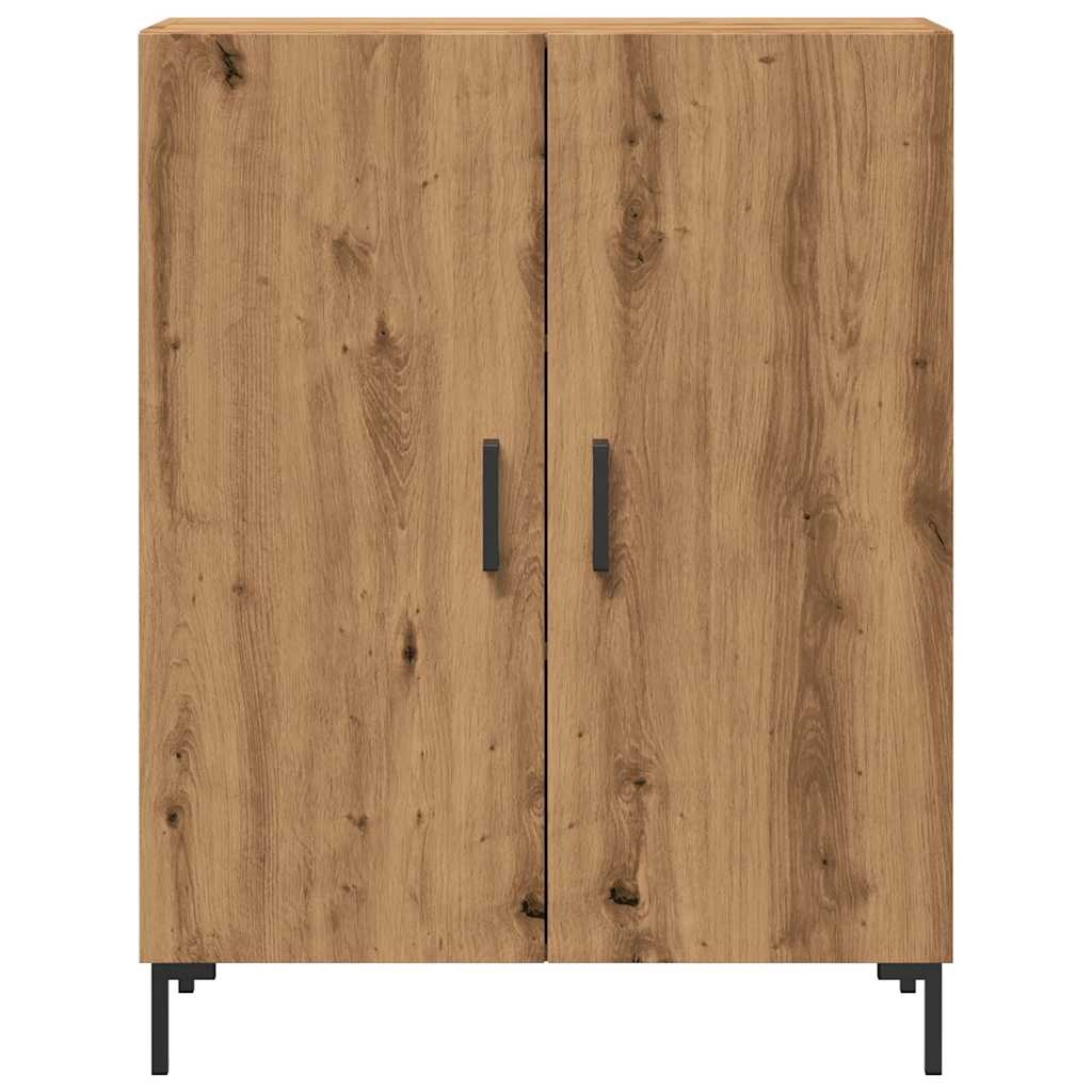 vidaXL Dressoir 69,5x34x90 cm bewerkt hout artisanaal eikenkleur