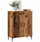 vidaXL Dressoir 69,5x34x90 cm bewerkt hout oud houtkleurig