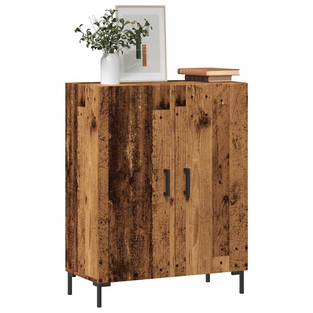 vidaXL Dressoir 69,5x34x90 cm bewerkt hout oud houtkleurig