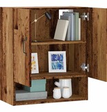 vidaXL Wandkast 60x31x70 cm bewerkt hout oud houtkleurig