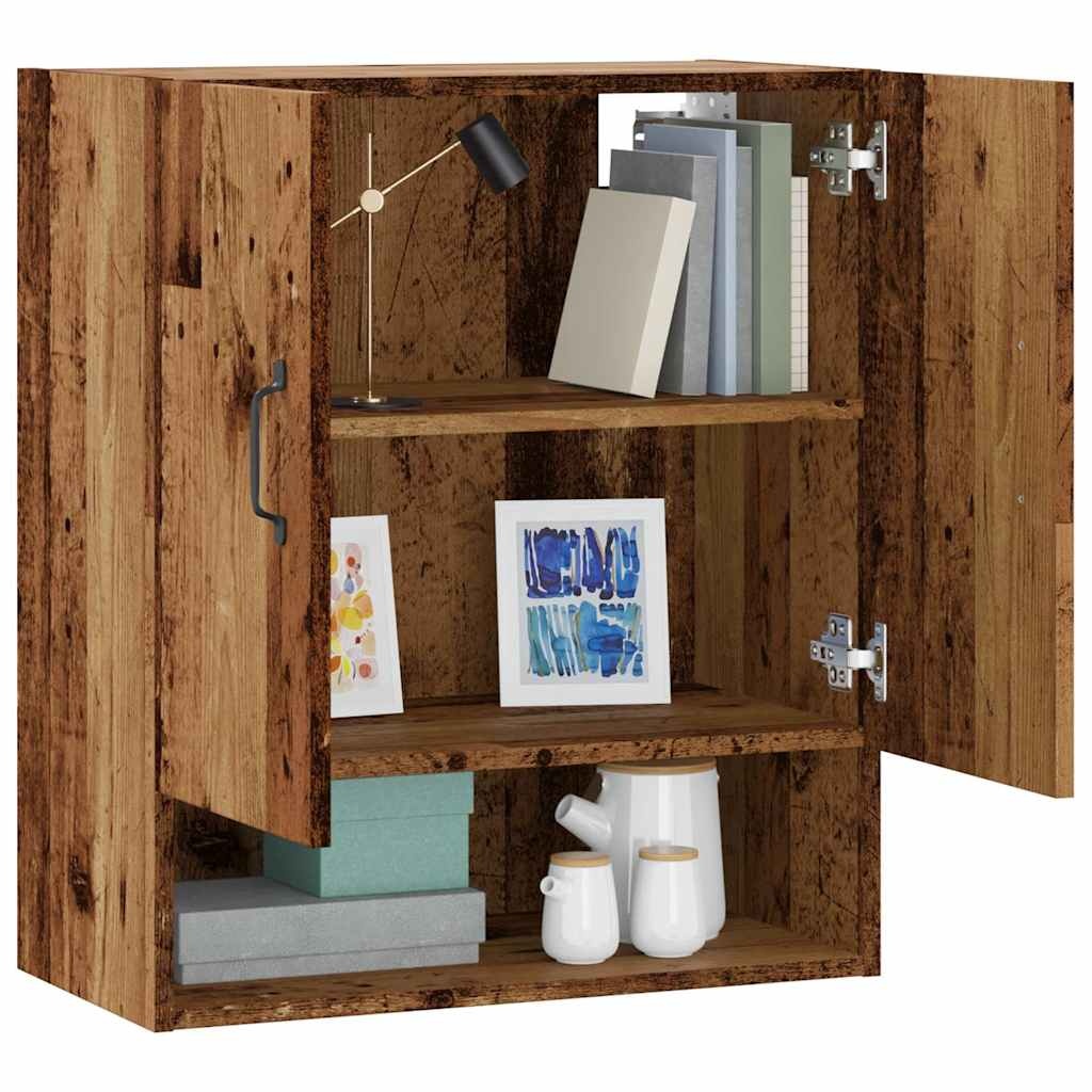 vidaXL Wandkast 60x31x70 cm bewerkt hout oud houtkleurig