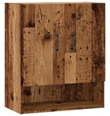 vidaXL Wandkast 60x31x70 cm bewerkt hout oud houtkleurig