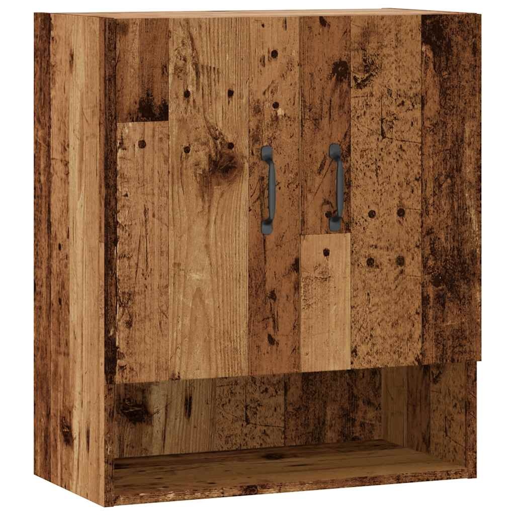 vidaXL Wandkast 60x31x70 cm bewerkt hout oud houtkleurig