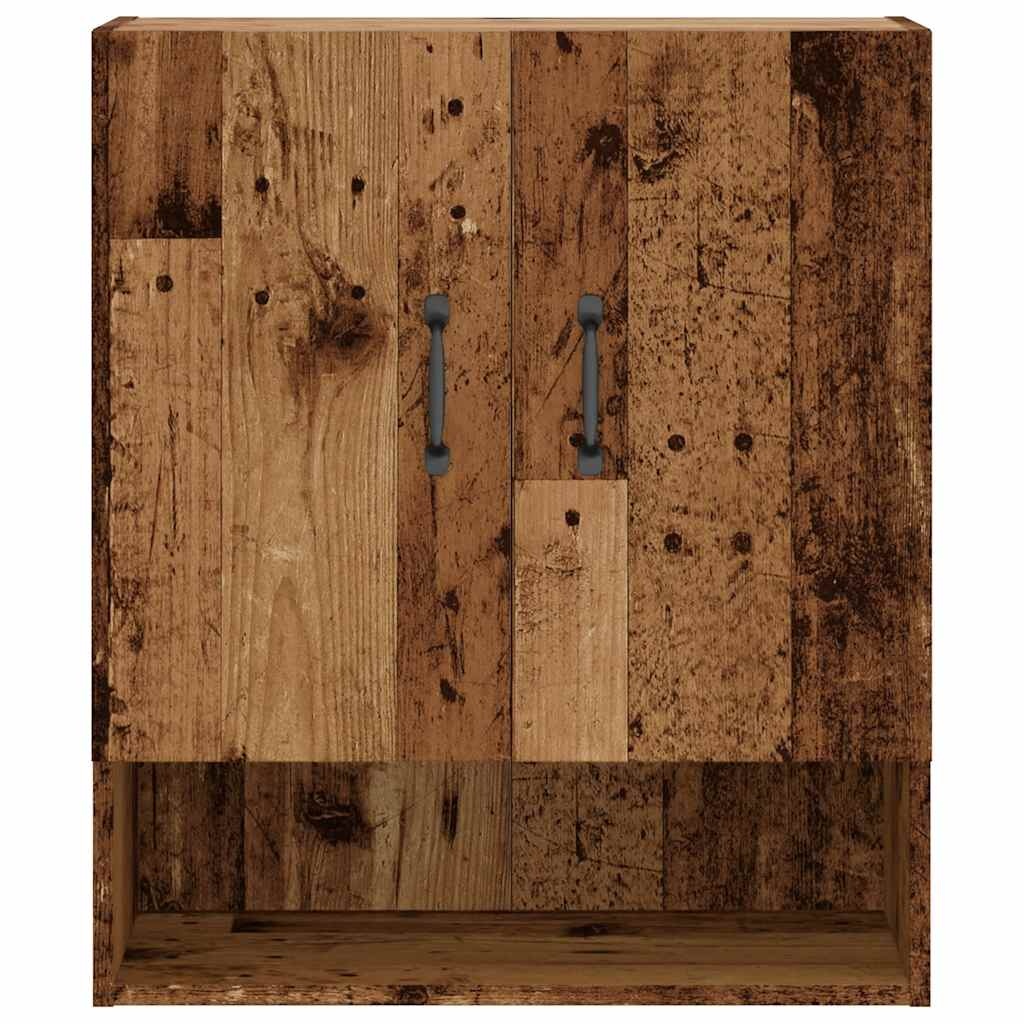 vidaXL Wandkast 60x31x70 cm bewerkt hout oud houtkleurig