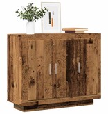 vidaXL Dressoir 92x35x75 cm bewerkt hout oud houtkleurig