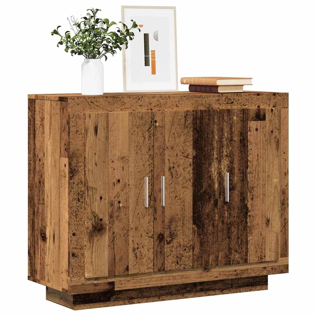vidaXL Dressoir 92x35x75 cm bewerkt hout oud houtkleurig