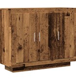 vidaXL Dressoir 92x35x75 cm bewerkt hout oud houtkleurig
