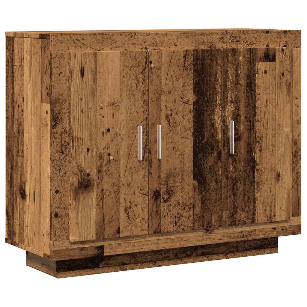 vidaXL Dressoir 92x35x75 cm bewerkt hout oud houtkleurig