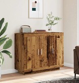 vidaXL Dressoir 92x35x75 cm bewerkt hout oud houtkleurig