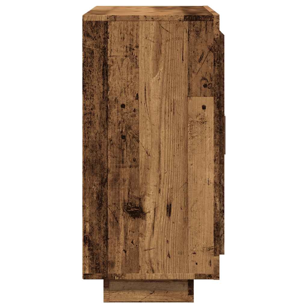 vidaXL Dressoir 92x35x75 cm bewerkt hout oud houtkleurig