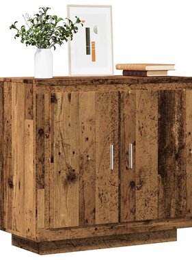 vidaXL Dressoir 80x40x75 cm bewerkt hout oud houtkleurig
