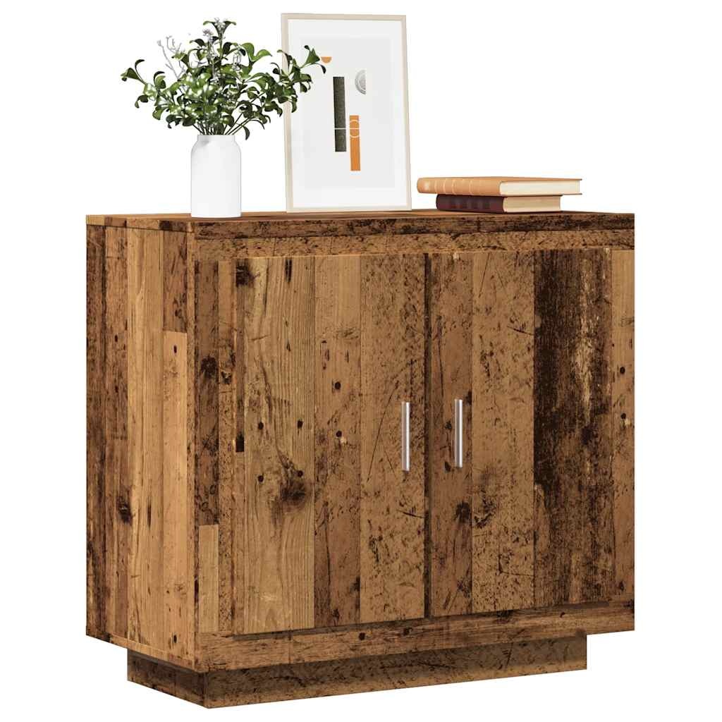 vidaXL Dressoir 80x40x75 cm bewerkt hout oud houtkleurig