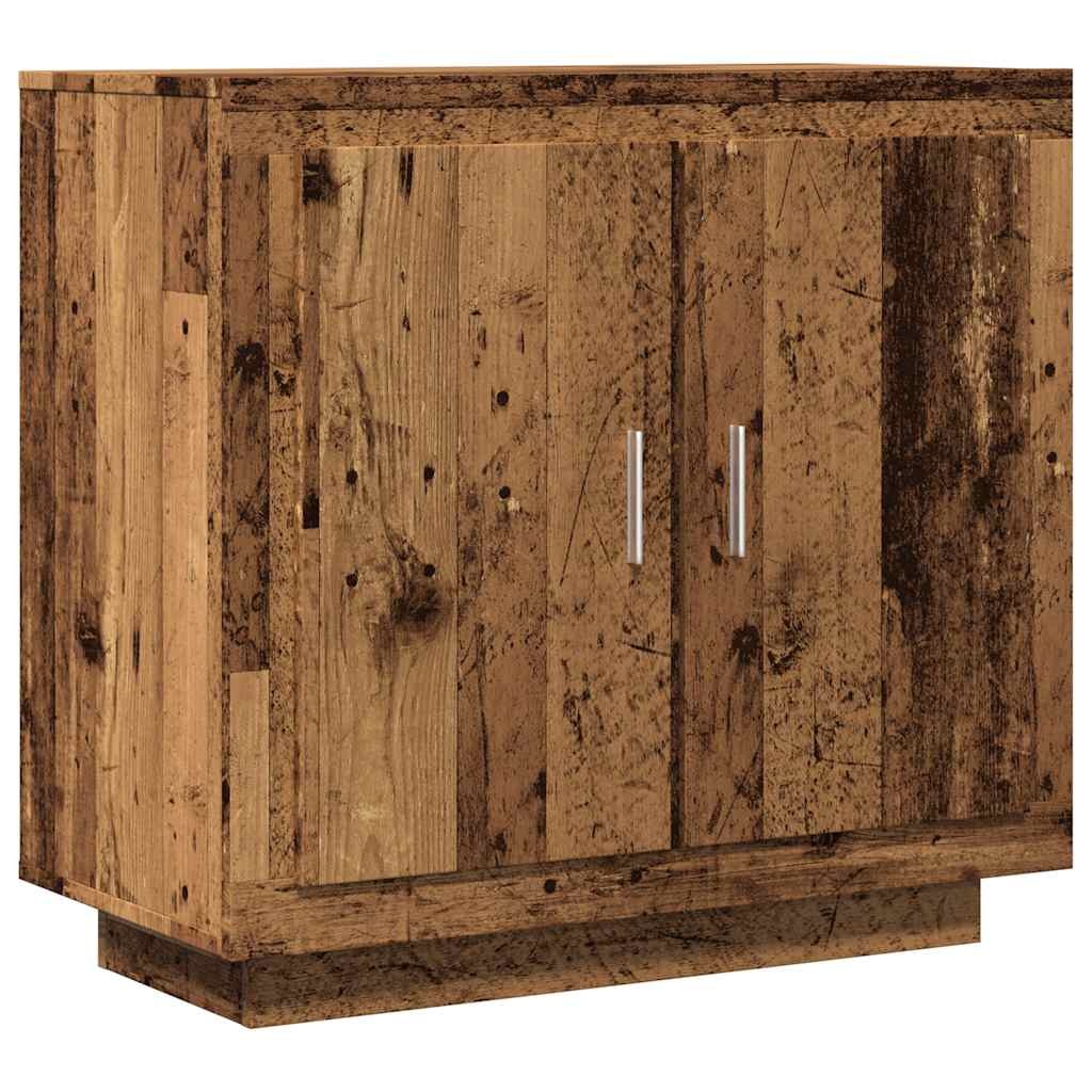 vidaXL Dressoir 80x40x75 cm bewerkt hout oud houtkleurig